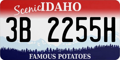 ID license plate 3B2255H
