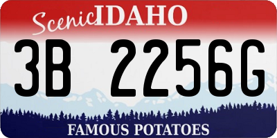 ID license plate 3B2256G