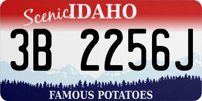 ID license plate 3B2256J