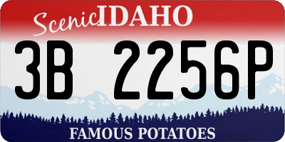 ID license plate 3B2256P