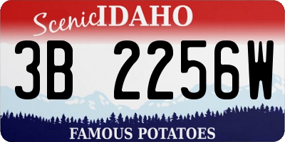 ID license plate 3B2256W