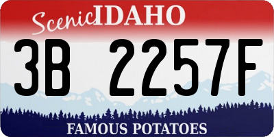 ID license plate 3B2257F