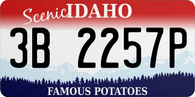 ID license plate 3B2257P