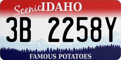 ID license plate 3B2258Y