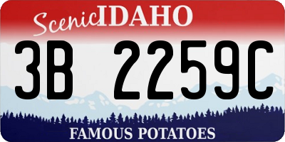 ID license plate 3B2259C