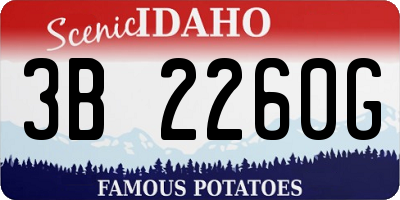 ID license plate 3B2260G
