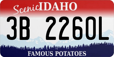 ID license plate 3B2260L