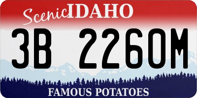 ID license plate 3B2260M