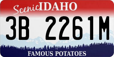 ID license plate 3B2261M