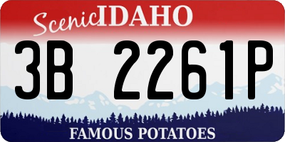 ID license plate 3B2261P