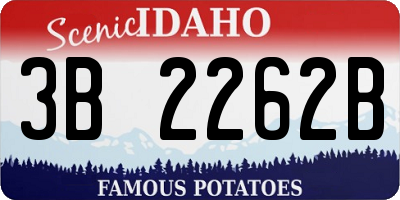 ID license plate 3B2262B