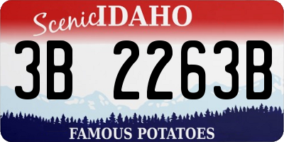 ID license plate 3B2263B