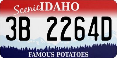 ID license plate 3B2264D