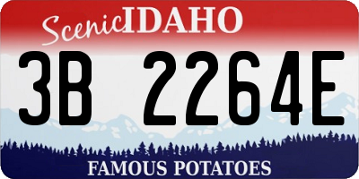 ID license plate 3B2264E
