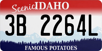 ID license plate 3B2264L