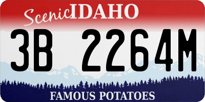 ID license plate 3B2264M
