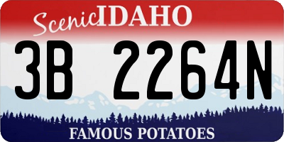 ID license plate 3B2264N
