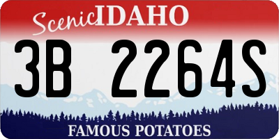 ID license plate 3B2264S