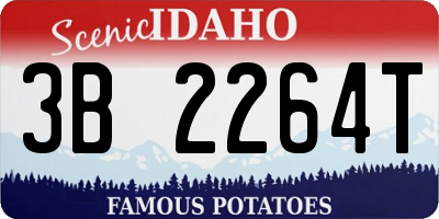 ID license plate 3B2264T