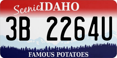 ID license plate 3B2264U