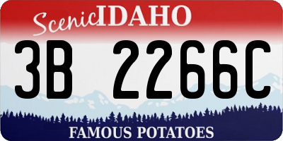 ID license plate 3B2266C