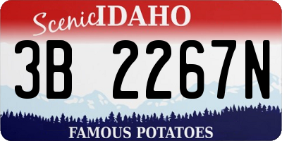 ID license plate 3B2267N