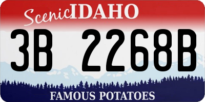 ID license plate 3B2268B