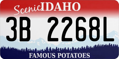 ID license plate 3B2268L