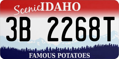 ID license plate 3B2268T