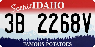 ID license plate 3B2268V