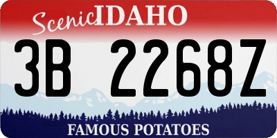 ID license plate 3B2268Z
