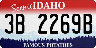 ID license plate 3B2269B