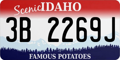 ID license plate 3B2269J