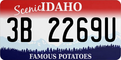 ID license plate 3B2269U