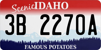 ID license plate 3B2270A