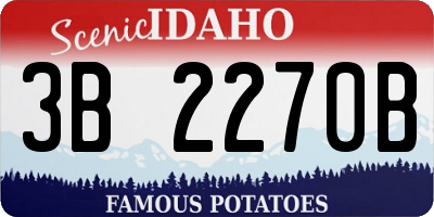 ID license plate 3B2270B