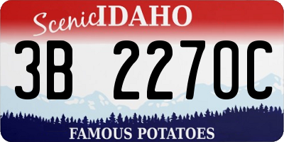 ID license plate 3B2270C