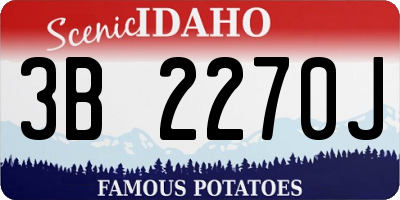ID license plate 3B2270J