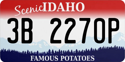 ID license plate 3B2270P