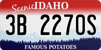 ID license plate 3B2270S
