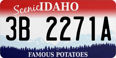 ID license plate 3B2271A