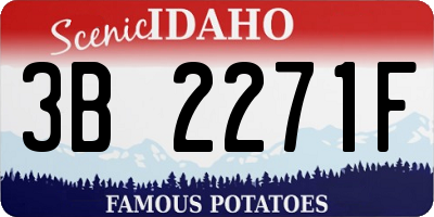 ID license plate 3B2271F
