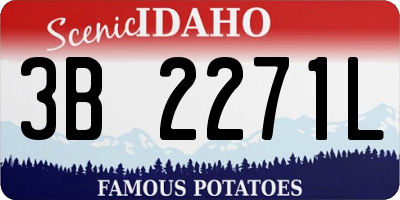 ID license plate 3B2271L