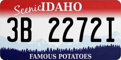 ID license plate 3B2272I