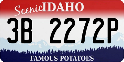 ID license plate 3B2272P