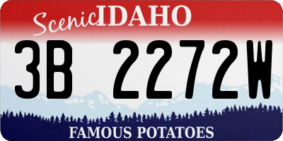 ID license plate 3B2272W