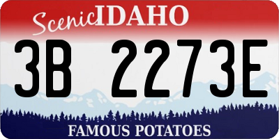 ID license plate 3B2273E