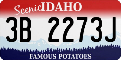 ID license plate 3B2273J