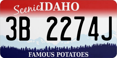 ID license plate 3B2274J
