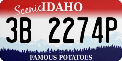 ID license plate 3B2274P